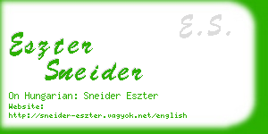 eszter sneider business card